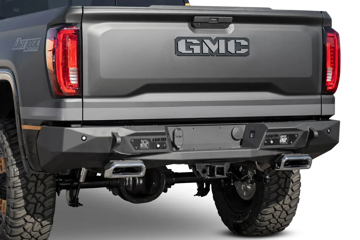 2019-2021 Chevy/Gmc 1500 Stealth Fighter Rear Bumper W/ Exhaust Tips 1