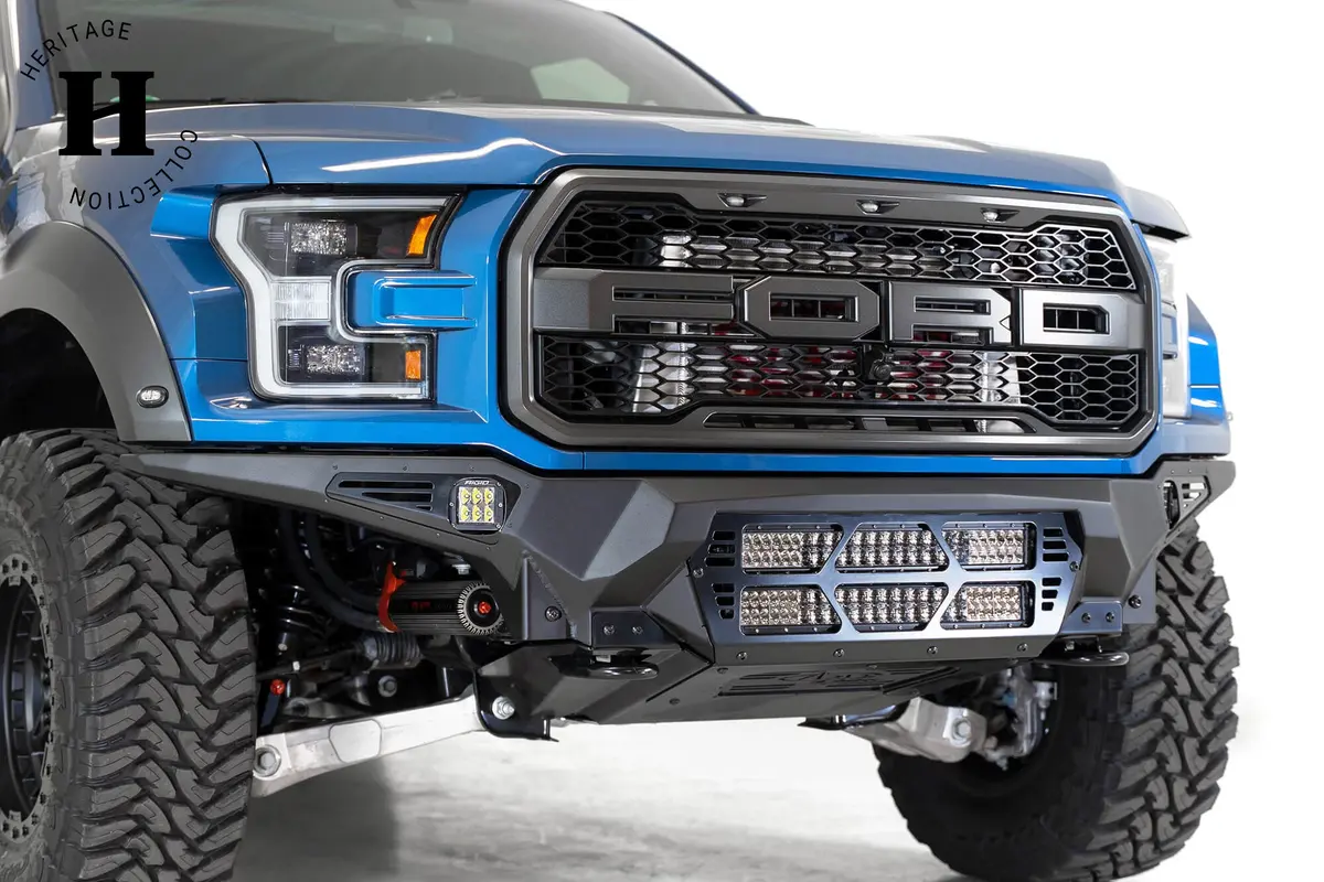 2017-2020 Ford Raptor Bomber Front Bumper | Dual 20" Light Bars | Heritage 1