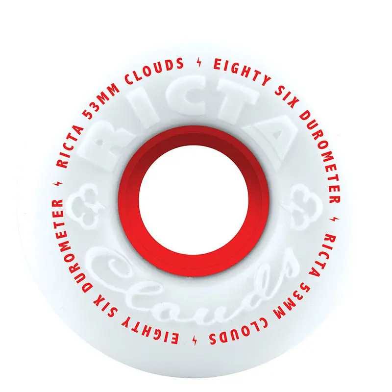 Ricta 53Mm 86A Clouds Red Skateboard Wheels 4Pk 1