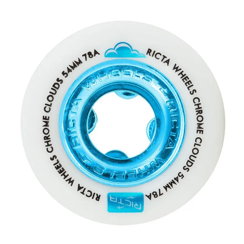 Ricta 54Mm 78A Chrome Clouds Blue Skateboard Wheels 4Pk 1