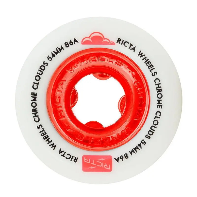 Ricta 54Mm 86A Chrome Clouds Red Skateboard Wheels 4Pk 1