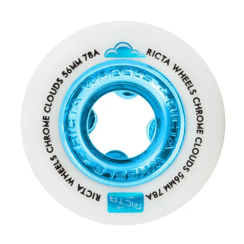 Ricta 56Mm 78A Chrome Clouds Blue Skateboard Wheels 4Pk 1