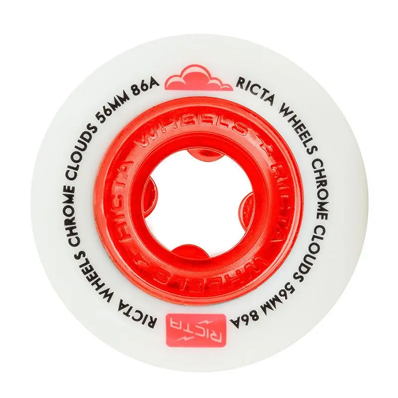 Ricta 56Mm 86A Chrome Clouds Red Skateboard Wheels 4Pk 1