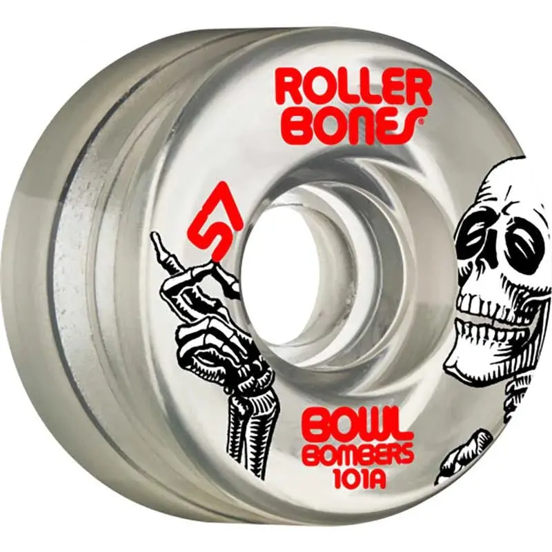 Rollerbones 57Mm 101A Bowl Bombers Clear Roller Skate Wheels 8Pk 1