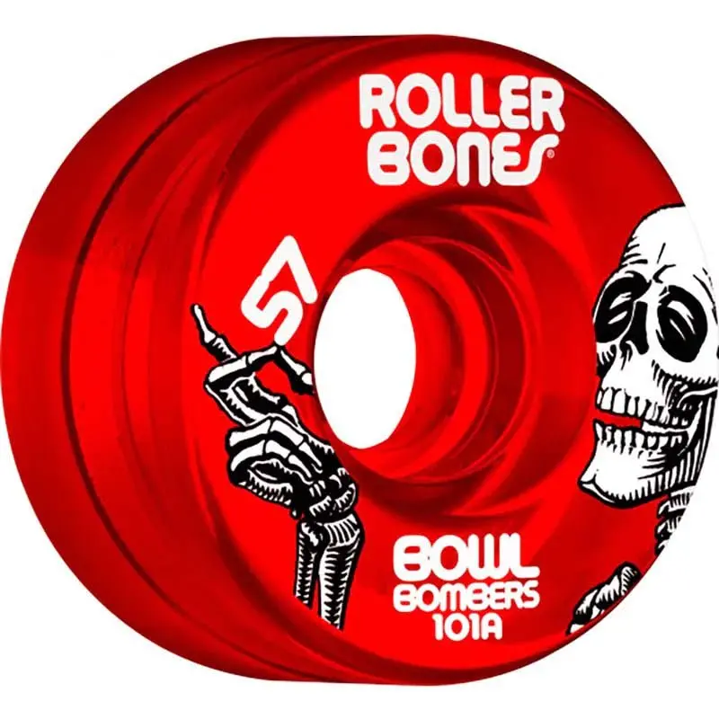 Rollerbones 57Mm 101A Bowl Bombers Red Roller Skate Wheels 8Pk 1
