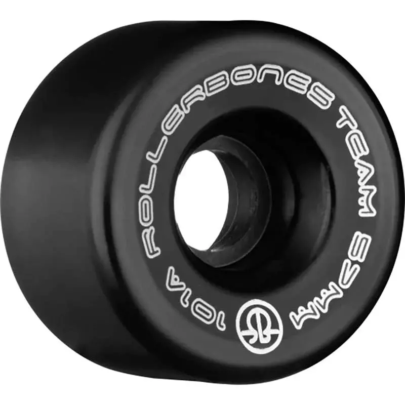 Rollerbones 57Mm 101A Team Logo Black Roller Skate Wheels 8Pk 1