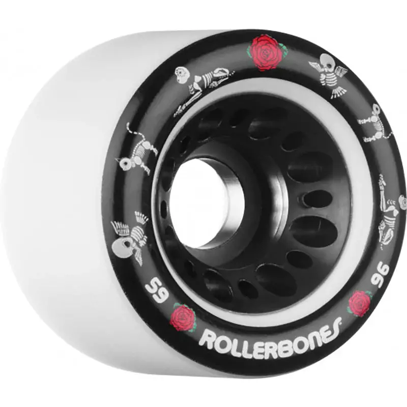 Rollerbones Pet Day Of The Dead Speed Wheel 59Mm X 96A White 4Pk 1