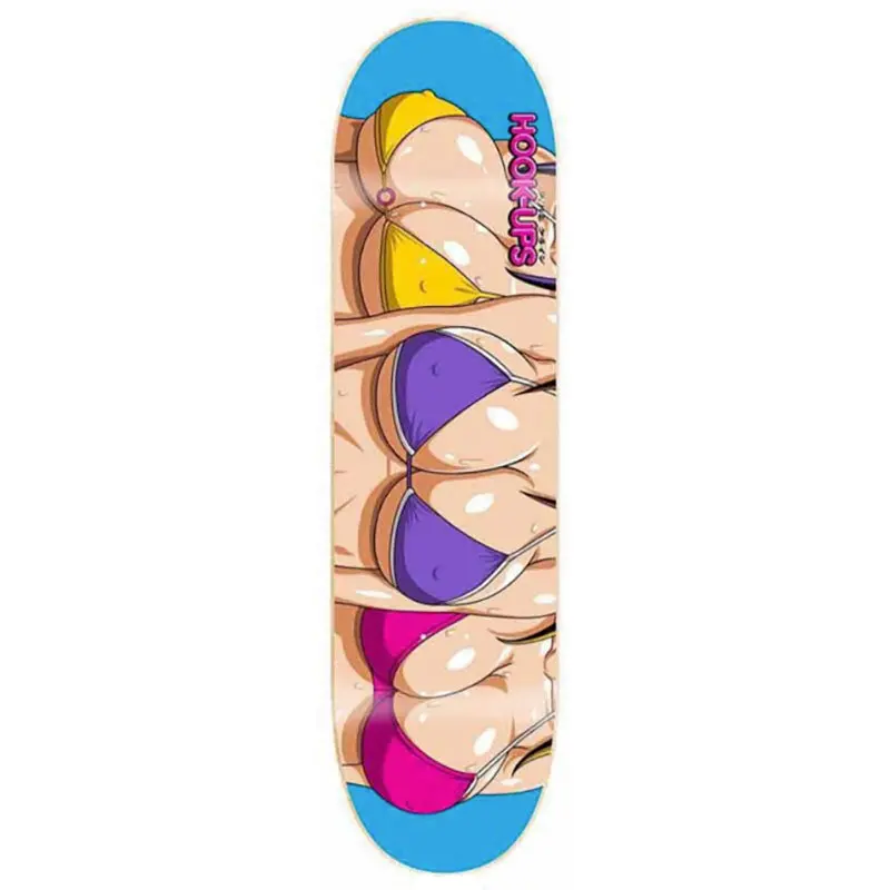 Hook-Ups 8.25" X 32.25" 3 Girls Skateboard Deck 1