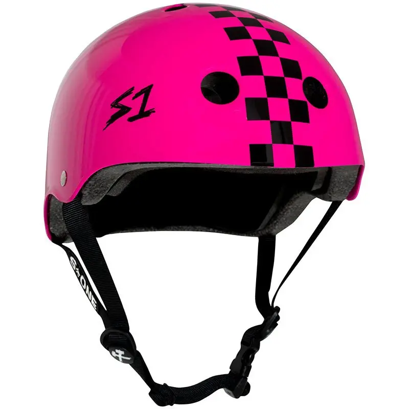 S1 Lifer Helmet - Pink Gloss W/ Checkers 1