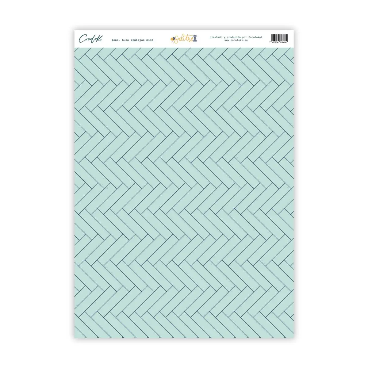 Hule 25X35cm Azulejos Mint Salitre 1