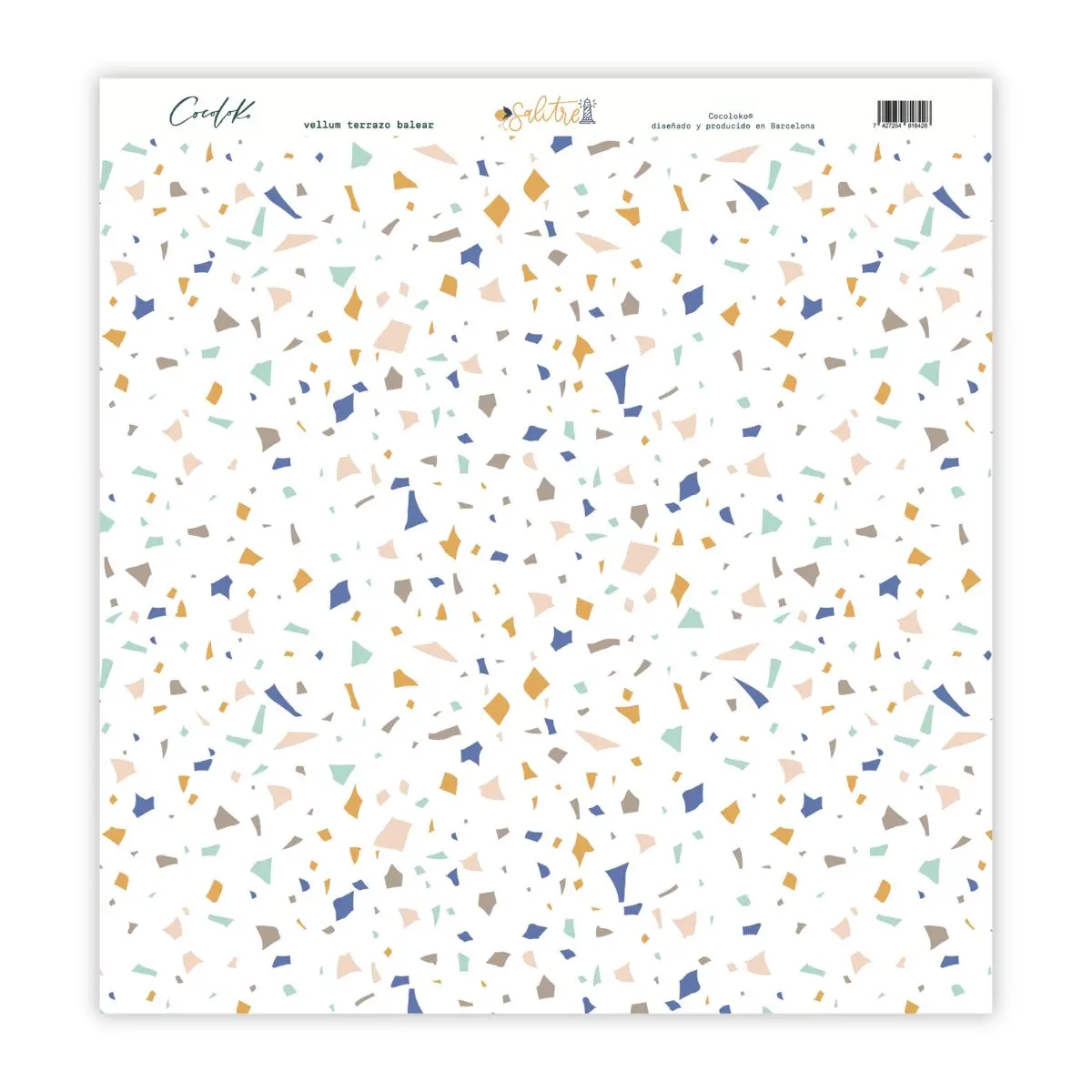 Vellum Terrazo 12"X12"  Salitre 1