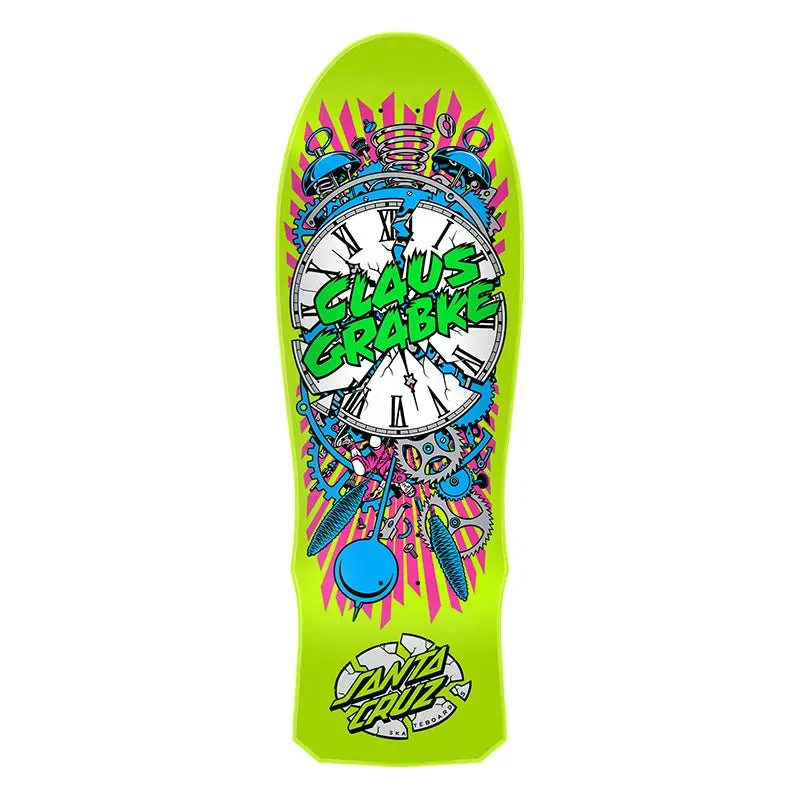 Santa Cruz 10.04" X 29.83" Grabke Exploding Clock Reissue Skateboard Deck 1