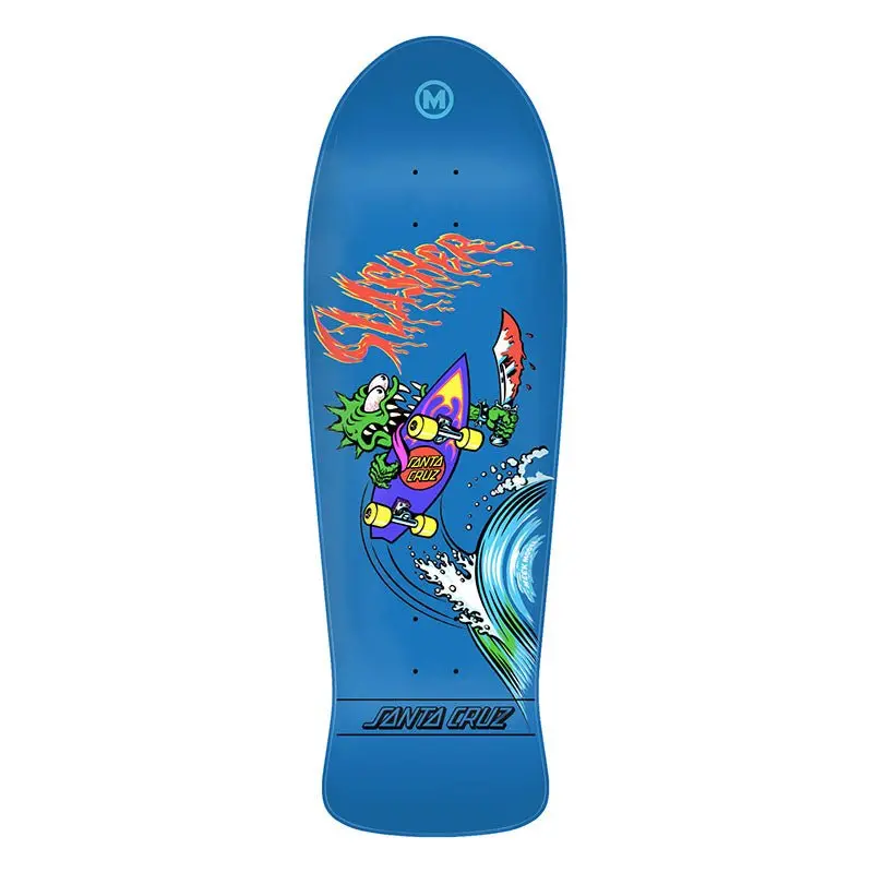 Santa Cruz 10.1" X 31.13" Meek Og Slasher Reissue (Blue Dip) Skateboard Deck 1