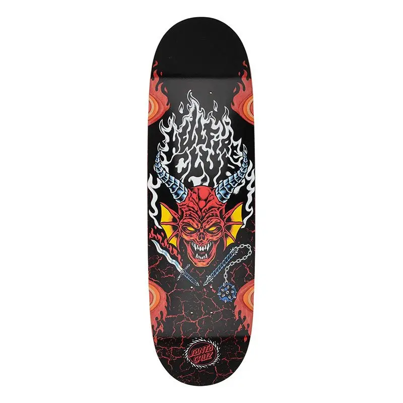 Santa Cruz 9" X 32" Stranger Things Hellfire Club Flames  Skateboard Deck 1