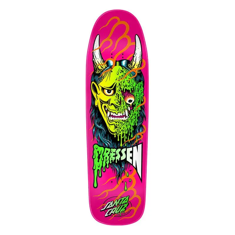 Santa Cruz 9.30" X 32.36" Dressen Hannya Mask Shaped Skateboard Deck 1