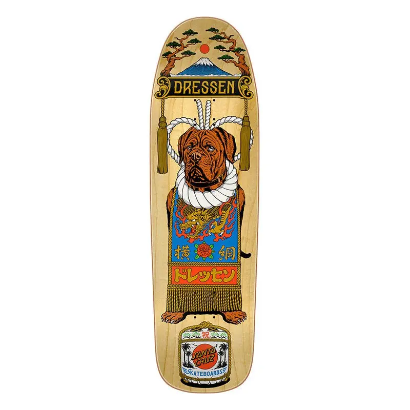 Santa Cruz 9.30" X 32.36" Dressen Sumo Dog Shaped Skateboard Deck 1