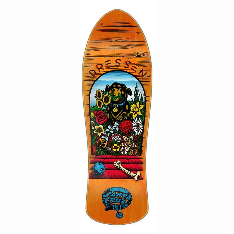 Santa Cruz 9.5" X 29.44" Dressen Pup Reissue Skateboard Deck 1