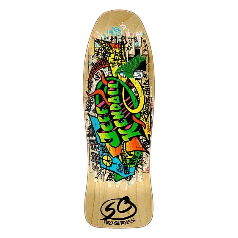 Santa Cruz 9.69" X 29.85" Kendall Graffiti Reissue Skateboard Deck 1