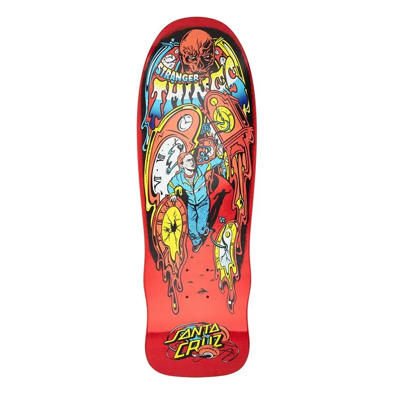 Santa Cruz 9.7" X 29.4" Stranger Things Grabke Max Melting Clock Skateboard Deck 1