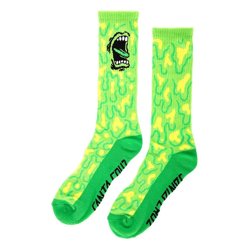 Santa Cruz Allover Screaming Strip Screaming Slime Mens Socks 1Pr 1