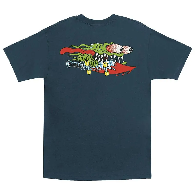 Santa Cruz Meek Slasher Short Sleeve Heavyweight Harbor Blue Mens T-Shirts 1