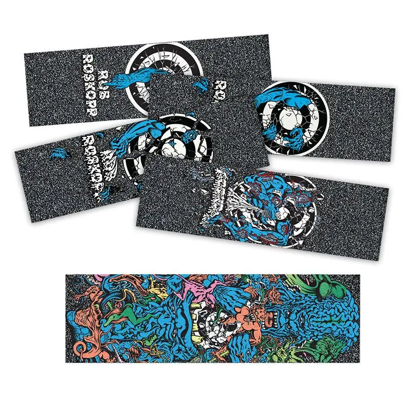 Santa Cruz Roskopp Target Grip Strips 11" X 3.25" Bg/5 Graphic Mob Tape 1