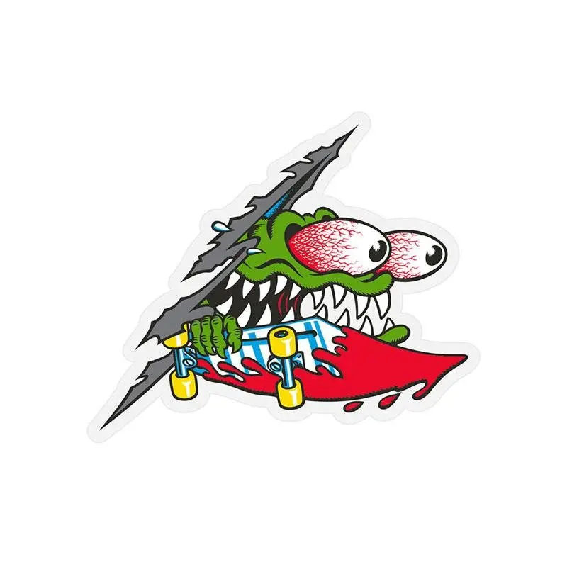 Santa Cruz  Skateboards 4" X 3.33" Slashed Sticker 1