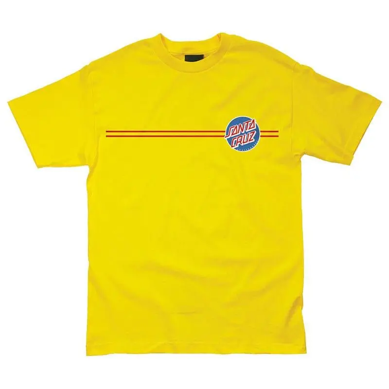 Santa Cruz Skateboards Dot Regular S/S Yellow Mens T-Shirts 1