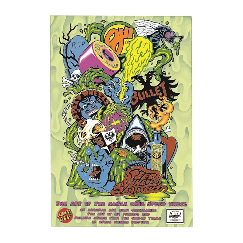 Santa Cruz The Art Of Speed Wheels Show Poster 1