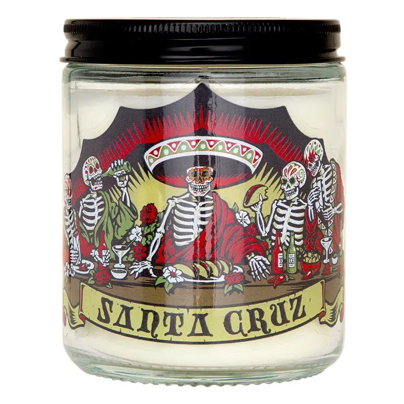 Santa Cruz Unscented Guzman Dead Diners Candle 1