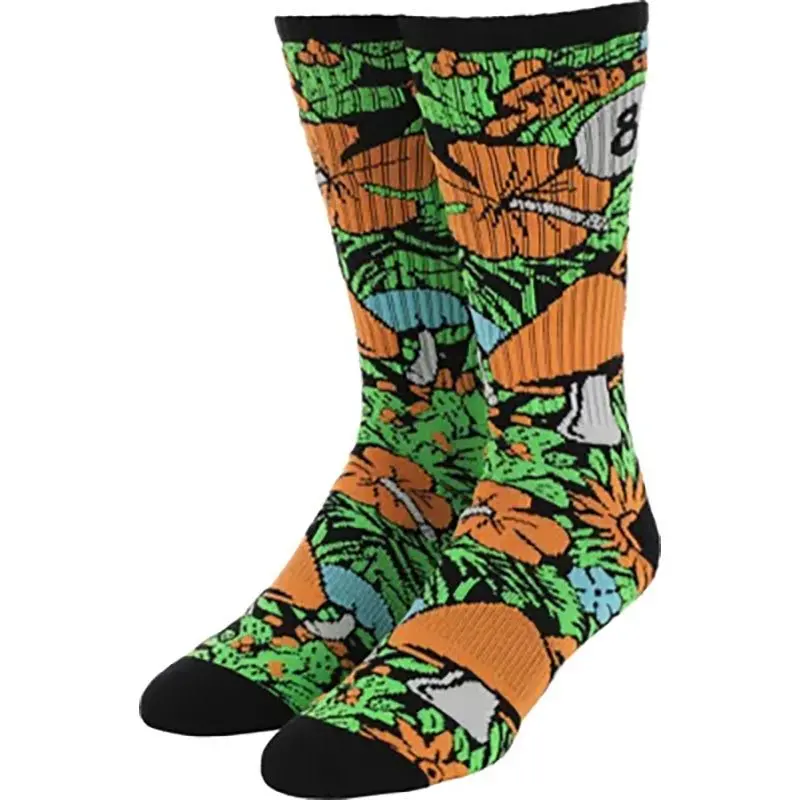 Santa Cruz Winkowski 8Baller Black/Orange Mens Socks 1Pr 1