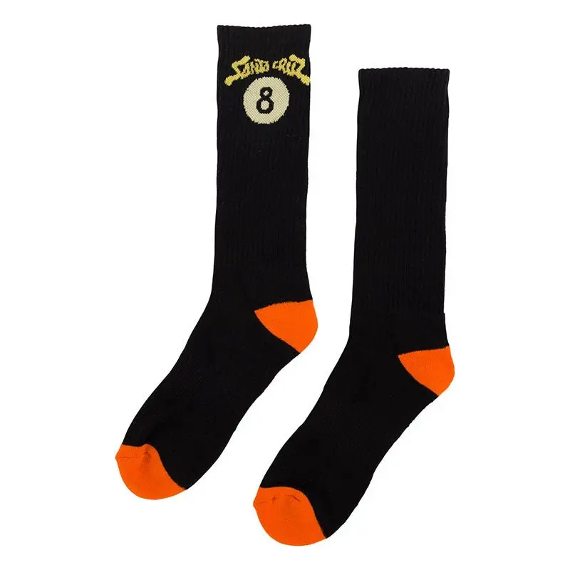 Santa Cruz Winkowski 8Baller Trip Black/Orange Mens Socks 1Pr 1