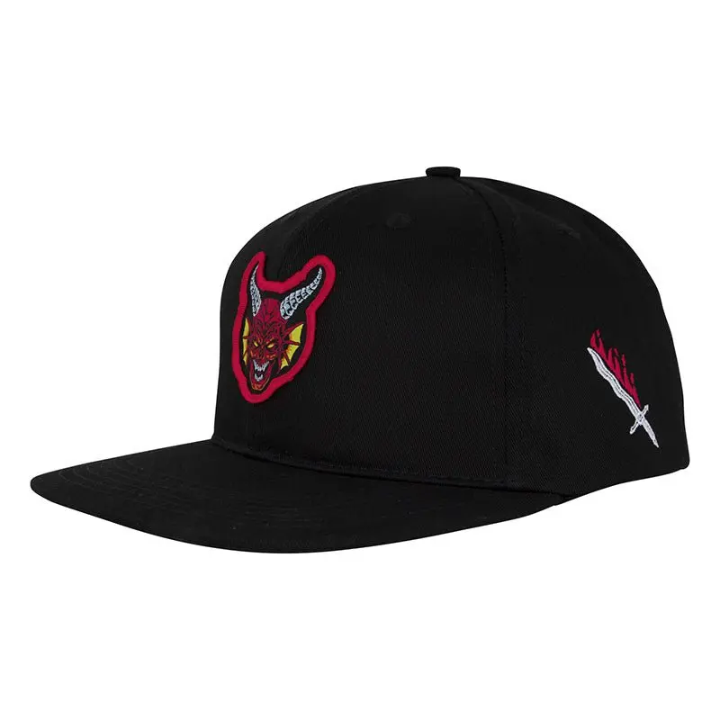 Santa Cruz X Stranger Things Hellfire Club Snapback Structured Hat Black Os Unisex 1