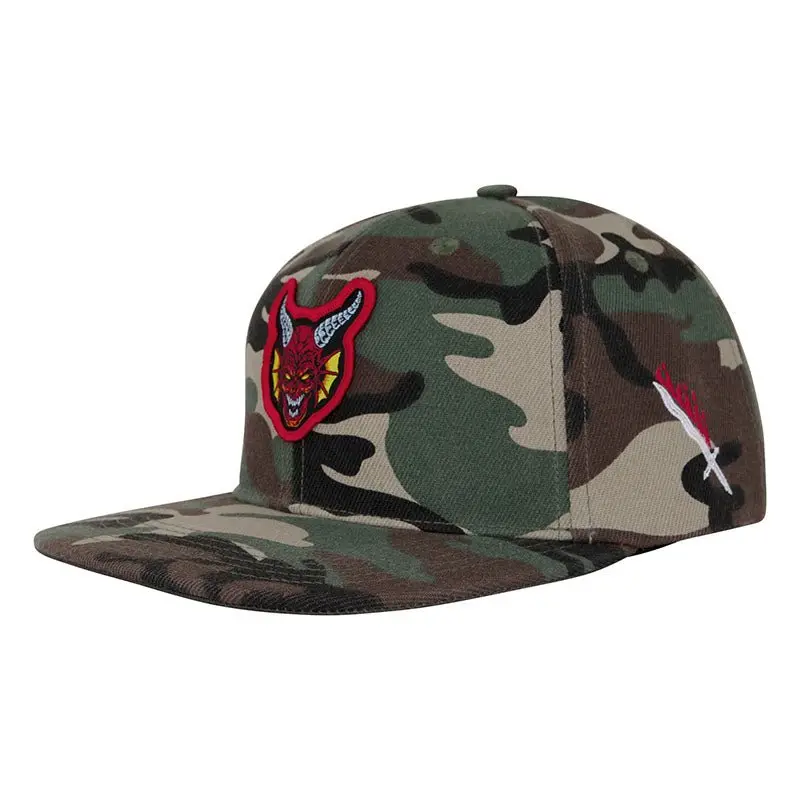 Santa Cruz X Stranger Things Hellfire Club Snapback Structured Hat Camo Os Unisex 1