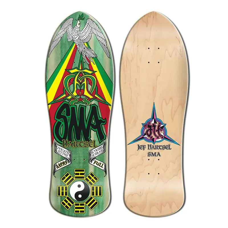 Santa Monica Airlines 10.25 X 31" Jef Hartsel Green Stain Series 4 Skateboard Deck 1