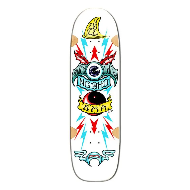 Santa Monica Airlines Series Three 9.5" X 33.75" Ngoho White Formica Skateboard Deck 1