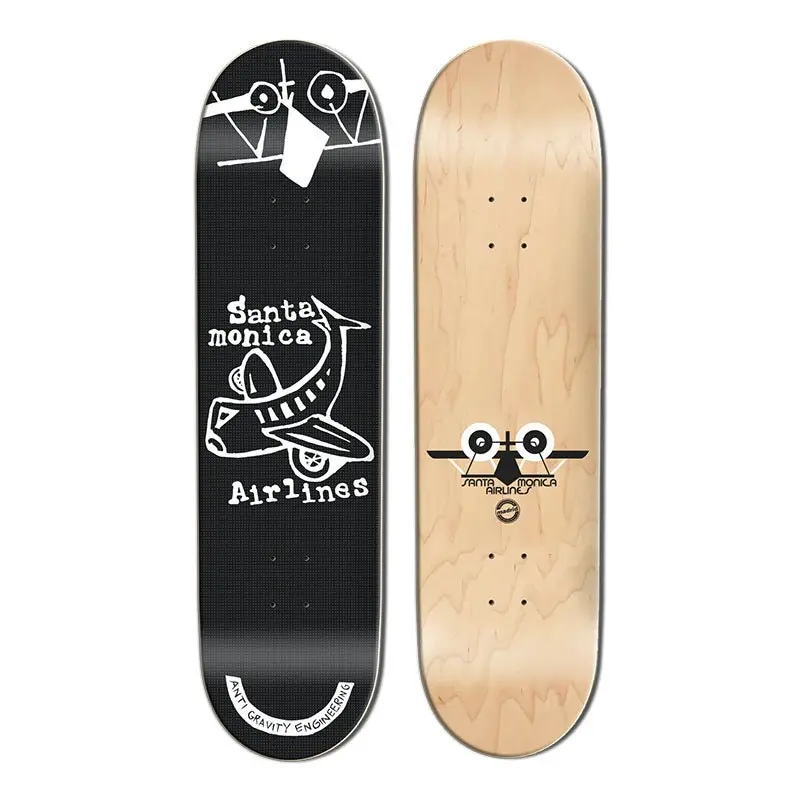 Santa Monica Airlines 8.75" X 33.375" Plane Street Black Skateboard Deck 1