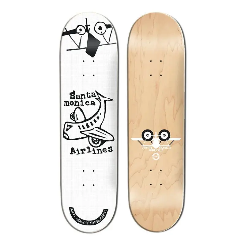 Santa Monica Airlines 8.75" X 33.375" Plane Street White Skateboard Deck 1