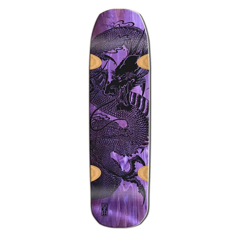 Santa Monica Airlines Series 3 Limited 9" X 32.25" Purple Stain Bennett Harada Dragon Skateboard Deck 1