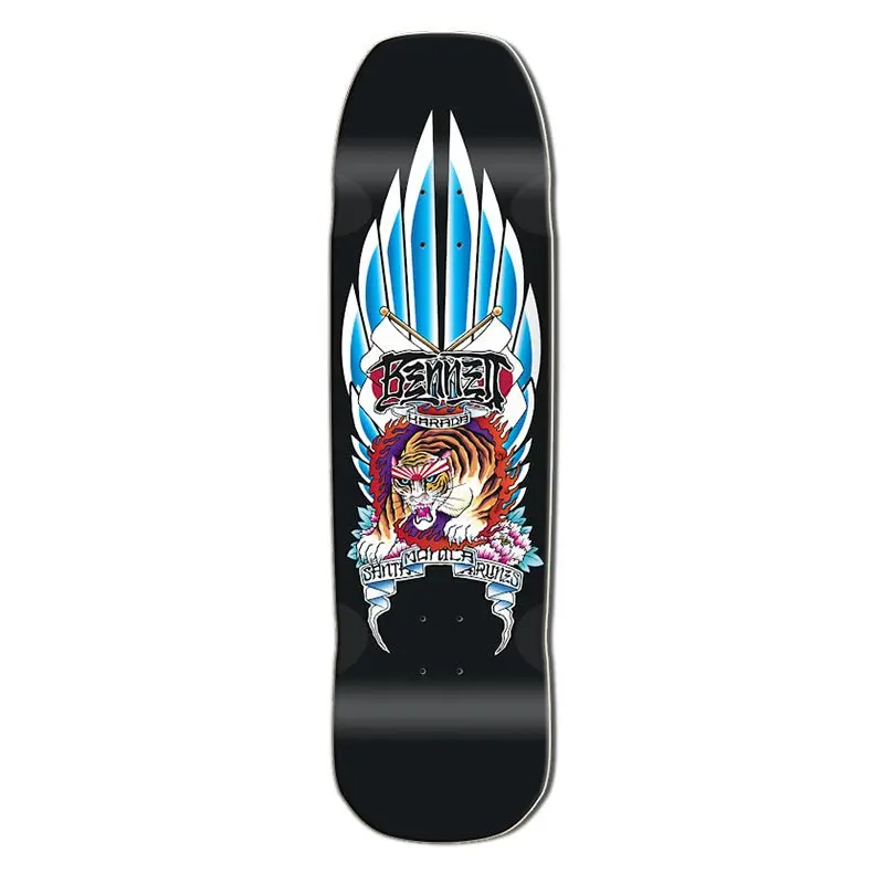 Santa Monica Airlines 9" X 33" Black (Sma) Bennet Tiger Harada Limited Signed & Numbered Skateboard Deck 1