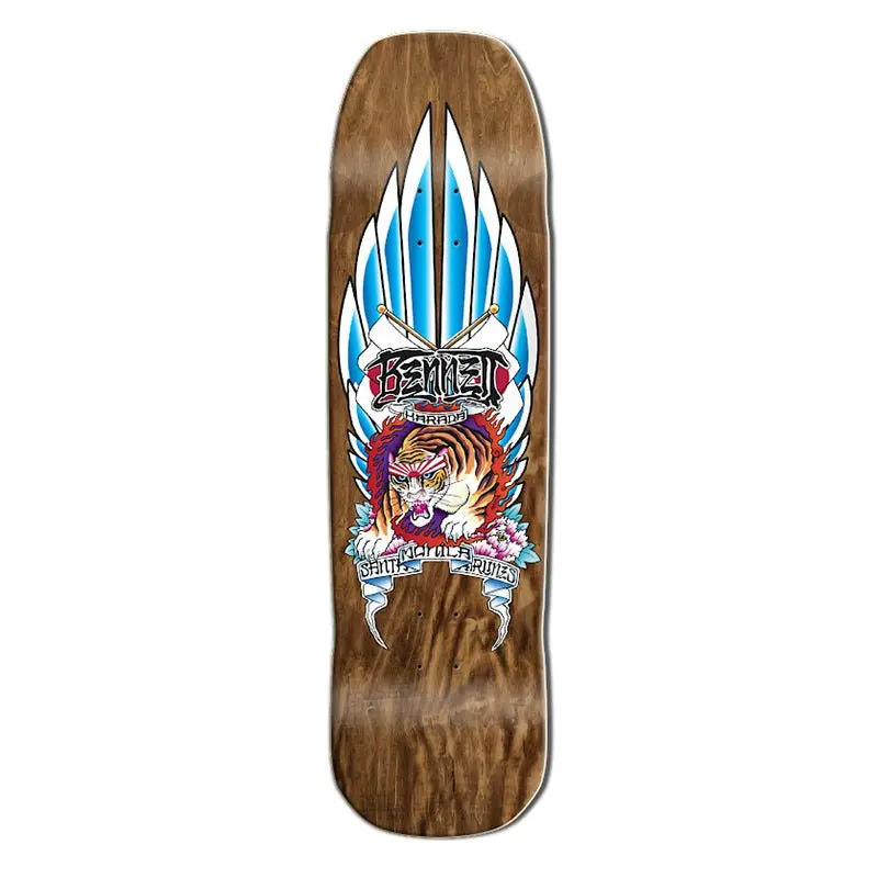 Santa Monica Airlines 9" X 33" Brown Stain (Sma) Bennet Tiger Harada Skateboard Deck 1