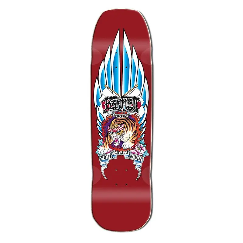 Santa Monica Airlines 9" X 33" Red (Sma) Bennet Tiger Harada Limited Signed & Numbered Skateboard Deck 1