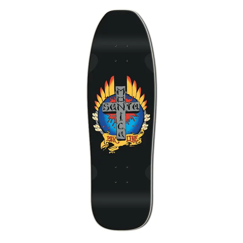 Santa Monica Airlines 9.5" X 31" Black Dip Stigmata (Sma) Skateboard Deck 1
