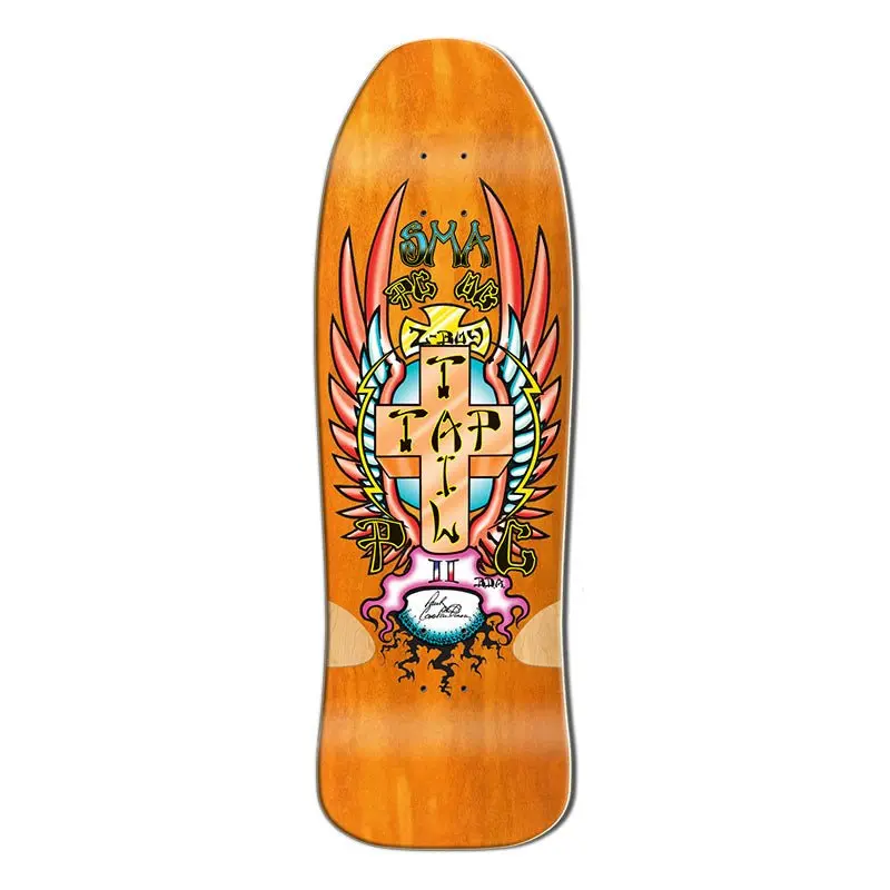 Santa Monica Airlines Series Three 9.5" X 30" Pc Orange Stain Skateboard Deck 1