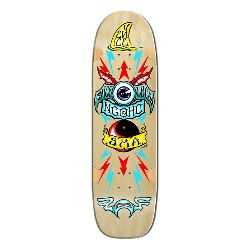 Santa Monica Airlines Series Three 9.5" X 33.75" Ngoho Natural Stain Skateboard Deck 1