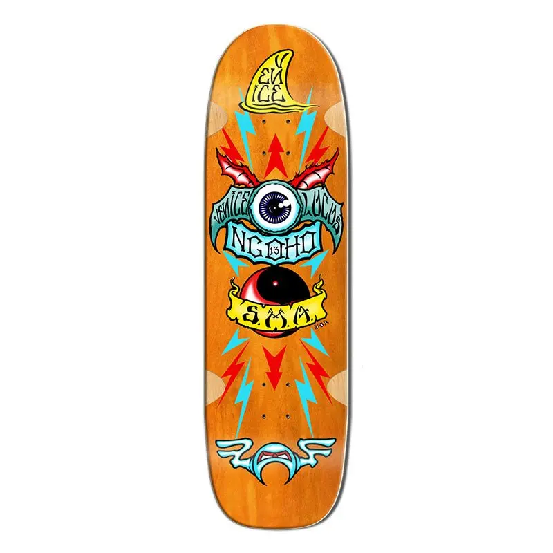 Santa Monica Airlines Series Three 9.5" X 33.75" Ngoho Orange Stain Skateboard Deck 1