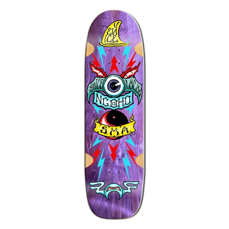 Santa Monica Airlines Series Three 9.5" X 33.75" Ngoho Purple Stain Skateboard Deck 1