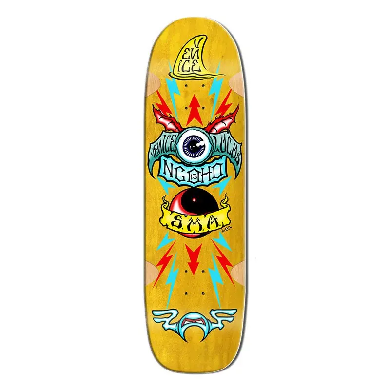 Santa Monica Airlines Series Three 9.5" X 33.75" Ngoho Yellow Stain Skateboard Deck 1