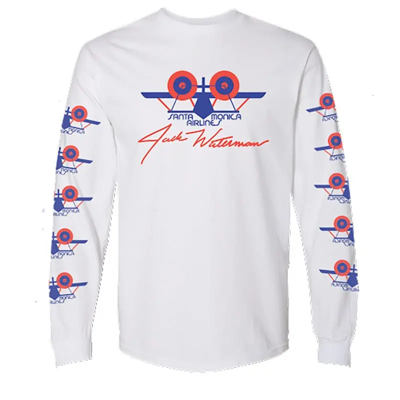 Santa Monica Airlines (Sma) Jack Waterman White Long Sleeve T-Shirts 1