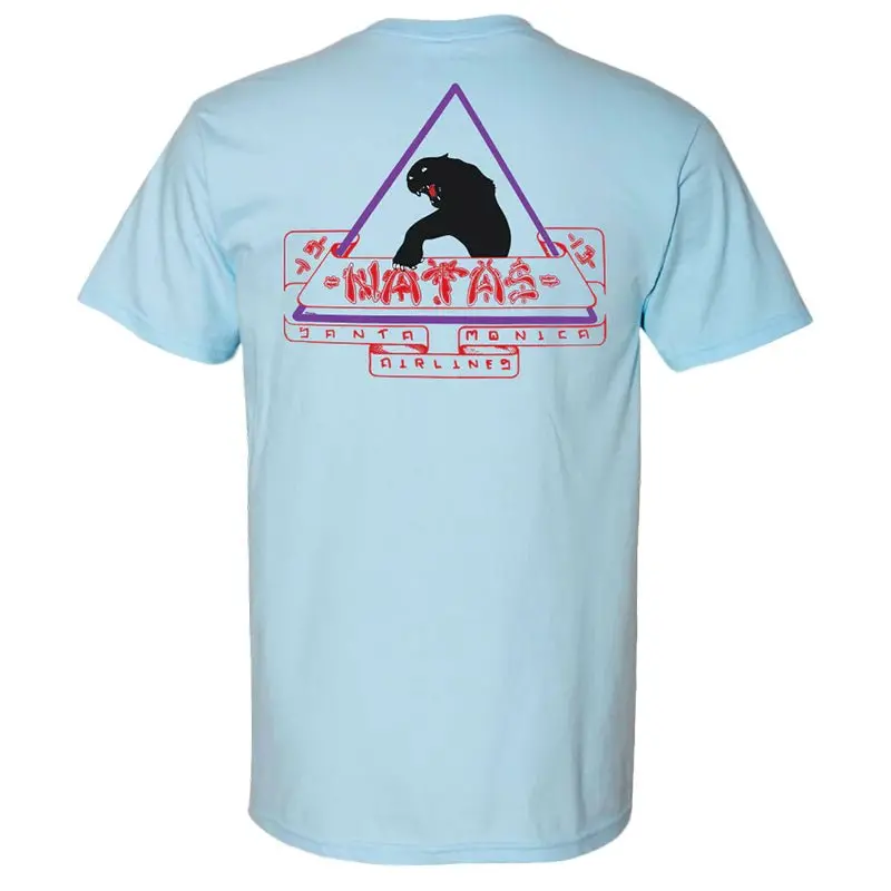 Santa Monica Airlines (Sma) Natas Light Blue Short Sleeve T-Shirts 1